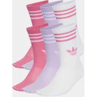 adidas 3-Stripes Crew Socken 6er Pack Weiß 28-30