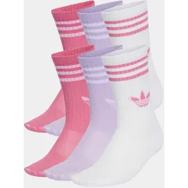 adidas 3-Stripes Crew Socken 6er Pack Weiß 28-30