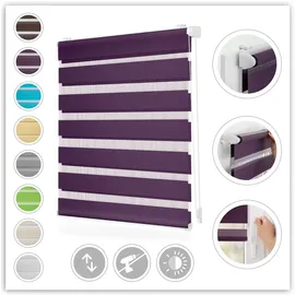 Lichtblick Duo Rollo / Doppelrollo Klemmfix 55 x 150 cm brombeer