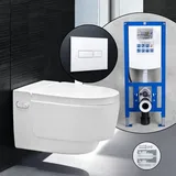 Geberit AquaClean Mera Comfort Komplett-SET Dusch-WC mit neeos Vorwandelement,, 146210111+16601WH#SET, Comfort