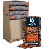 GALAMIO Pinienrinde Pinienmulch Rindenmulch Pinie Mulch Garten Dekor Pinus Pinea Natur Mittelmeer Kiefer Deko Plus 60-100mm 60l x 13 Sack 780l / 1 Palette Paligo