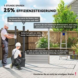 Outsunny Gerätehaus 2,49 x 1,21 m Grau