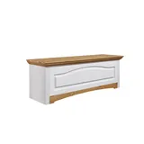 otto home Bettbank OTTO HOME "Konrad", weiß (weiß, natur), B:133cm H:45cm T:39cm, FSC-zertifiziertes Massivholz, Sitzbänke, Bettbank, für Schlafzimmer, mit praktischem Innenfach, Made in Europe