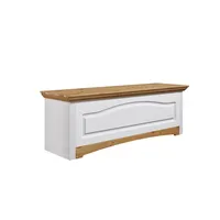 otto home Bettbank OTTO HOME "Konrad", weiß (weiß, natur), B:133cm H:45cm T:39cm, FSC-zertifiziertes Massivholz, Sitzbänke, Bettbank, für Schlafzimmer, mit praktischem Innenfach, Made in Europe