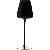 Intirilife 2x Wein Glas mit modernem Design in Schwarz - 500 ml Füllmenge - Weißwein Rotwein Glas Kelch Spülmaschinenfest Kristallglas stoßfest