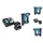 Makita DFN 350 RM Akku Stauchkopfnagler 18 V 15 - 35 mm mit 2 x 4,0 Ah Akkus + Ladegerät