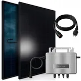 sunniva Balkonkraftwerk Full Black Bifacial 800W inkl. Eco Flow Wechselrichter + 2 x 460W Solarpanels