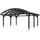 SKANHOLZ Doppelcarport Bogendach 6,35 x 5,41 m anthrazit inkl. Pfostenanker