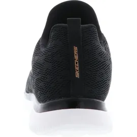 SKECHERS Summits - Leopard Spot black mesh rose gold trim 38