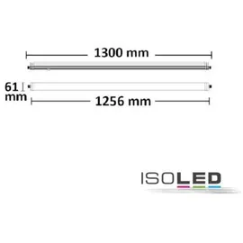 ISOLED LED Linearleuchte 130 cm weiß mit Bewegungsmelder, IP65, 36 W
