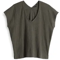 Opus Damen Kurzarmshirt | Jerseyshirt SIRUKUS Structure Regular mit Crash Effekt Olive Leaf, 38