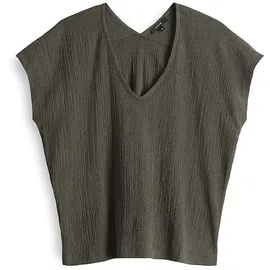 Opus Damen Kurzarmshirt | Jerseyshirt SIRUKUS Structure Regular mit Crash Effekt Olive Leaf, 38