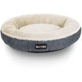 Feandrea Hundebett, Hundekorb, Katzenbett, Donut, Ø 55 cm, dunkelgrau PGW055G01