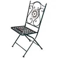 Buri Gartenstuhl aus Eisen Mosaik Stuhl Balkonstuhl Klappstuhl Metallstuhl
