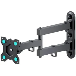 ONKRON Vollbewegliche Wandhalterung für TV oder Monitor 10-35 max. 20 kg, Schwarz R4