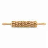 Folkroll Teigrolle Traktor, groß, 43 cm, Nudelholz, Prägerolle, Muster, Motiv, Rolle, Buchenholz, 332764