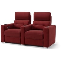 Sofanella 2-Sitzer Stoff Bari, Relaxsofa, Designsofa, Designer Couch, Italienisches Sofa, 2er Sofa rot