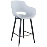 KAWOLA Thekenhocker ZAJA Barstuhl Sitzhöhe 65 cm Kunststoff weiß