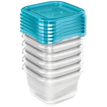 KEEEPER Frischhaltedose eckig blau 6,5 x 6,5 x 4 cm 90 ml 6-teiliges Set