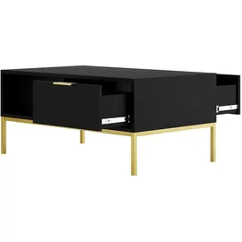 petits-meubles Couchtisch Seattle Schwarz 100 x 45,4 x 60 cm