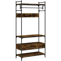 VidaXL Kleiderständer mit Schubladen Räuchereiche 89x39x184,5 cm