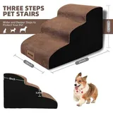 Famanu Hundetreppe für Bett und Sofa - Hochdichtes Schaumstoff, waschbar