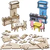 Puppenhaus Küchenmöbel aus Holz (pro Set 4)