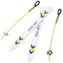 EFCO – Miniatur-Ski-Set, weiß, 9 cm, 4-teilig