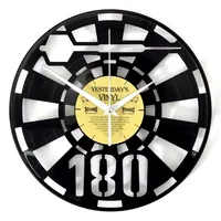 Yesterday's Vinyl Darts 180 Vinyl Wanduhr aus Einer echten
