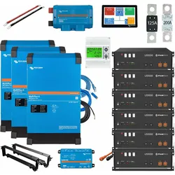 HUSATECH PowerSet 3 Phasig mit Victron MultiPlus II 48/5000/70-50 und 28,8 kWh Pylontech US5000 Speicher