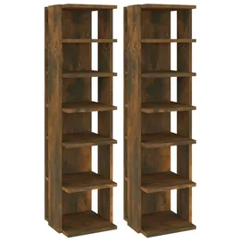 vidaXL Schuhregal 27,5 x 102 x 27 cm räuchereiche / braun