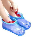 Fußbad Spa Massager Fuß Einweichen Bad Becken, bewegliche Fuß einweichen Wanne Pediküre Fuß Spa, Fußbad Schuhe für thermische Massage zur Förderung der Durchblutung (groß, blau/rot)-Red