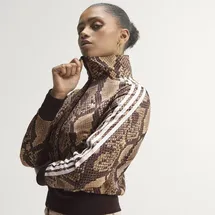 adidas SATIN FIREBIRD ORIGINALS JACKE, SCHLANGENPRINT - Linen / Magic Beige - 2XS