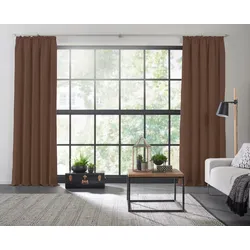 Vorhang WIRTH "Dim out" Gr. 4, braun, B:145cm H:245cm, Polyester, Gardinen