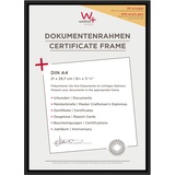 walther design Bilderrahmen schwarz 21 x 29,7 cm (DIN A4) mit Kunstglas, New Lifestyle Kunststoffrahmen KVX130B