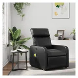 vidaXL Massagesessel Kunstleder 146 x 76,5 x 0 cm Schwarz mit Fernbedienung