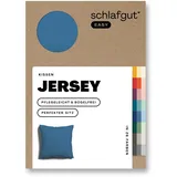 schlafgut Kissenbezug 80x80 cm | blue-mid Kissenbezug, »EASY Jersey