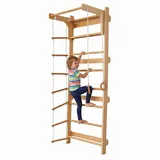 Relaxdays Sprossenwand für Kinder Hellbraun