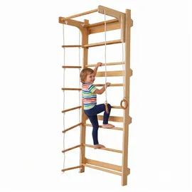 Relaxdays Sprossenwand für Kinder Hellbraun