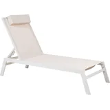 Beliani Catania Sonnenliege 200 x 66 x 23 cm Beige