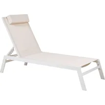 Beliani Catania Sonnenliege 200 x 66 x 23 cm Beige