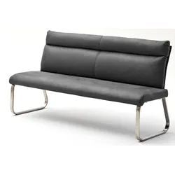 Polsterbank MCA FURNITURE "RABEA-PBANK", grau (grau, edelstahl gebürstet), B:180cm H:98cm T:70cm, Edelstahl, Sitzbänke