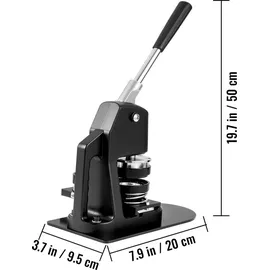 Vevor Knopfmacher-Maschine, mehrere Größen 58 + 32 mm Abzeichen-Stanzer-Set, Kinder DIY Geschenke Pin Maker, Knopfherstellung Zubehör mit 500 St... - Rot