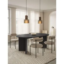 Selsey Ovo – Ausziehbarer Esstisch, rund, 110–190 x 110 cm, Holzoptik Esche Portland