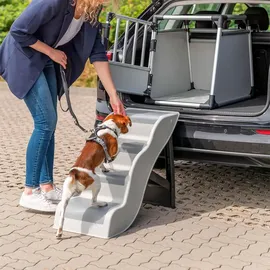 Trixie Hundetreppe 4-stufig Grau 38,5 × 60 × 79 cm