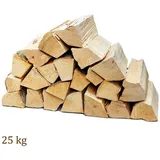 Flameup Kaminholz Brennholz Kaminholz Holz 25kg Ofen Kamin Kaminofen Grill Buche 25 cm, 25 kg beige