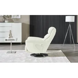 HIMOLLA Relaxsessel Leder 83 x 109 x 90 cm Weiß mit Relax-Funktion