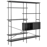 VCM Xxxl Regal Schwarz, Metall, Holzwerkstoff, 172x188x27 cm Reach,