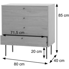 MCW Kommode dunkelbraun