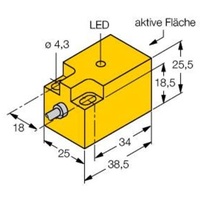 Turck Sensor nicht bündig PNP, Schließer NI10-Q25-AP6X